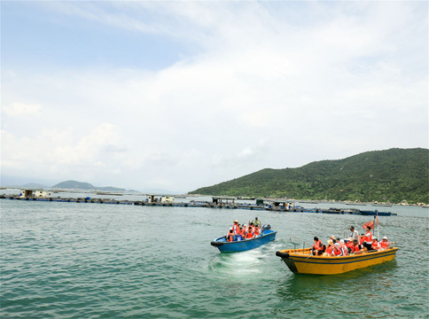 珠海市桂山岛景色和海钓运动