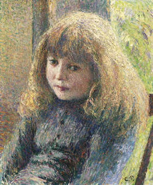 卡米耶·毕沙罗女孩肖像油画