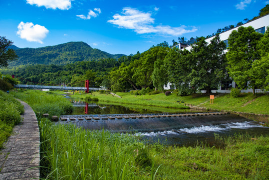 山谷的水坝