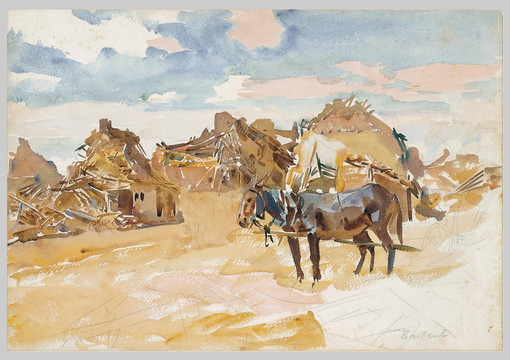 约翰·辛格·萨金特马匹风景油画