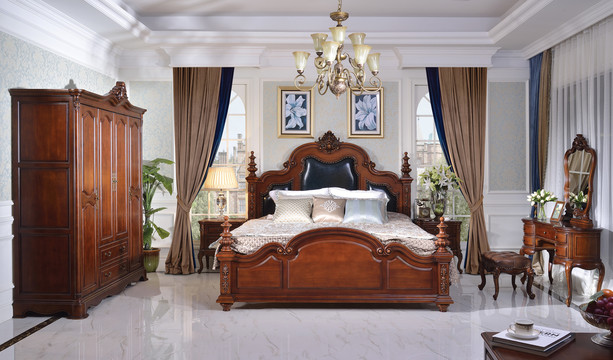 古典床美式床实木床