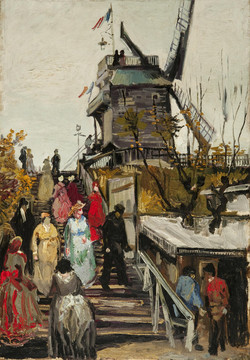 文森特·威廉·梵·高小镇风景油画