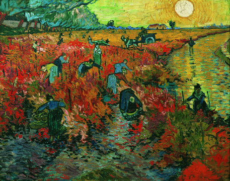 文森特·威廉·梵·高田野风景油画