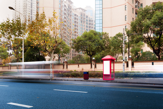 上海陆家嘴城市道路和高层建筑