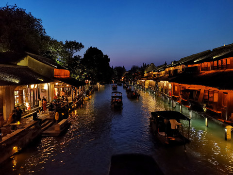 江南水乡乌镇夜景