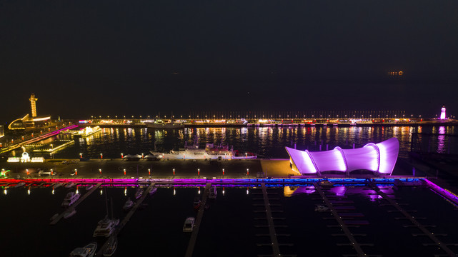 青岛奥帆中心夜景