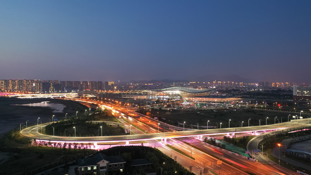 城市立交桥夜景