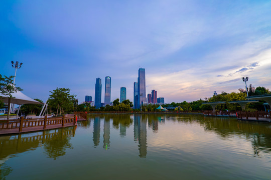 南宁东盟商务区夜景