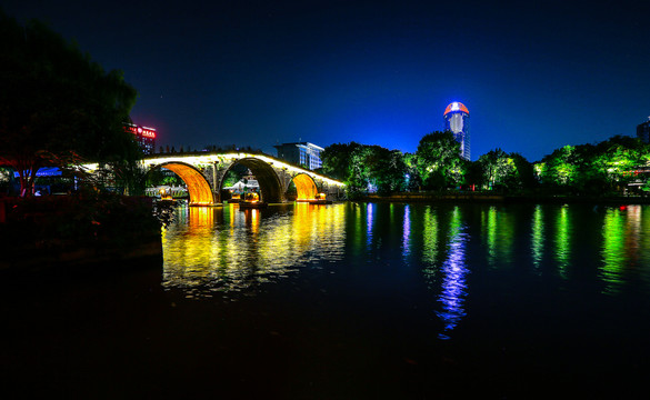 杭州京杭大运河夜景