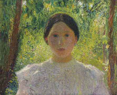 亨利马丁树林里女人肖像油画