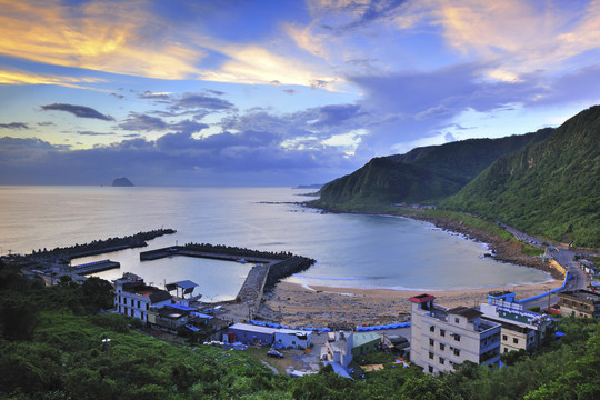 台湾基隆市海岸风光