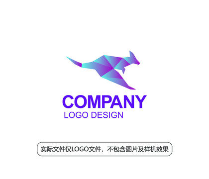 袋鼠渐变LOGO