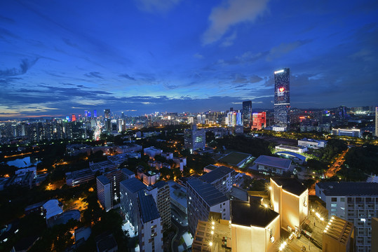 深圳南山深大城市风光夜景