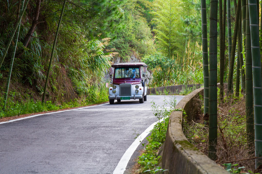 桂林资源县资江天门山景区观光车