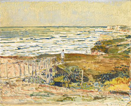 蔡尔德·哈萨姆印象派海岸风景油画