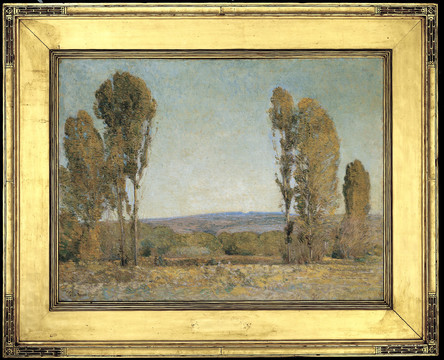 蔡尔德·哈萨姆金色相框风景油画