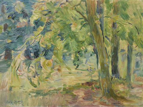 贝尔特·莫里索大树森林油画