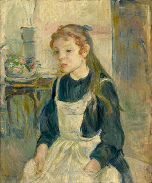 贝尔特·莫里索欧洲小女孩肖像油画