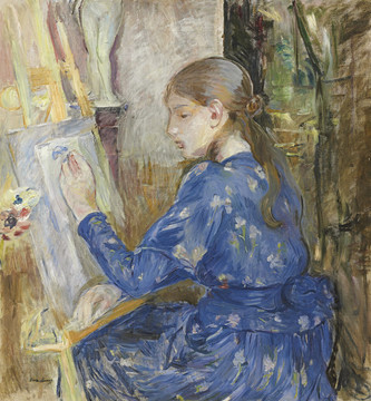 贝尔特·莫里索画画中的女人油画