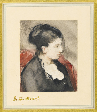 贝尔特·莫里索黑衣服的欧洲女子油画