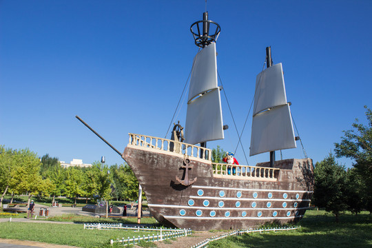 公园景观帆船