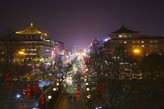 西安南大街夜景