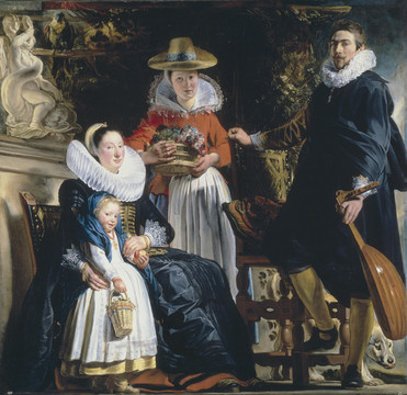 雅各布·乔登斯宫廷贵族油画