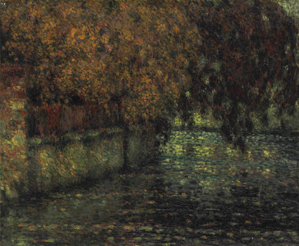 亨瑞.塞蒂纳抽象秋天风景油画