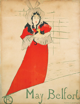 劳特雷克五月的巴黎植物园贝尔福海报