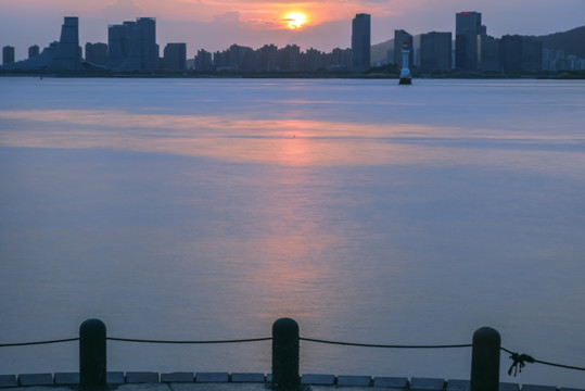 厦门海湾落日