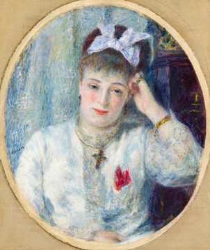 雷诺阿欧洲女性肖像油画