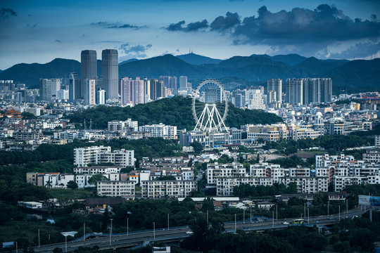 中山石岐城区全景