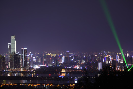 长沙岳麓山顶夜景