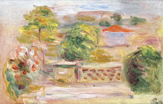 雷诺阿抽象风景油画