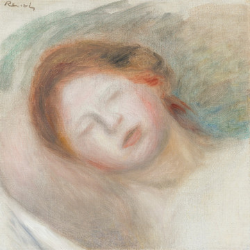 雷诺阿沉睡的女人油画