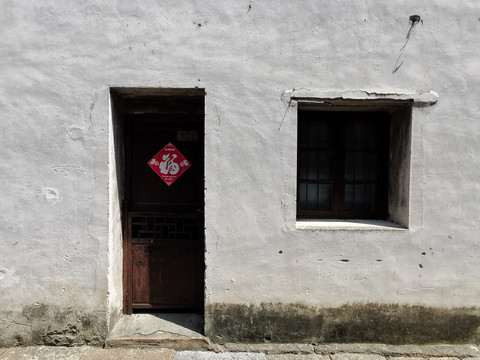 江南水乡古镇传统民居建筑门窗