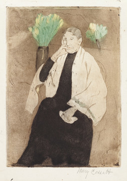玛丽·卡萨特玛丽卡萨特母亲的肖像油画