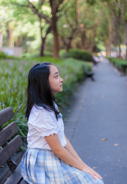 穿JK制服的少女