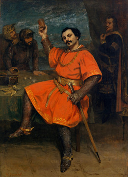 居斯塔夫·库尔贝西方跳舞男子油画