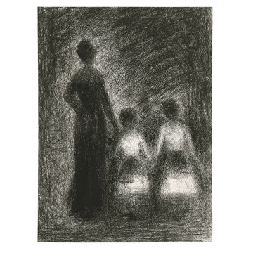 乔治·修拉妇女和孩子素描