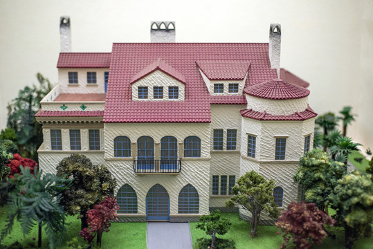 老上海孙科住宅花园洋房建筑模型