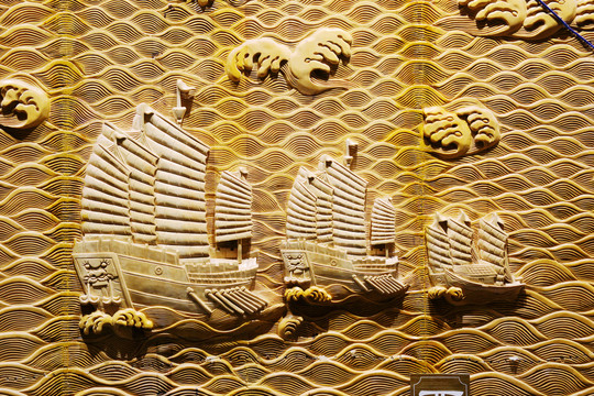 中国古代航海浮雕