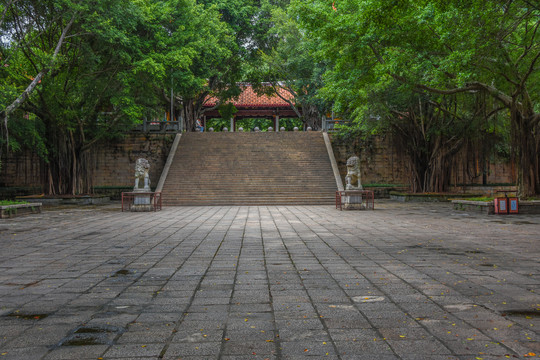 寺庙石板路