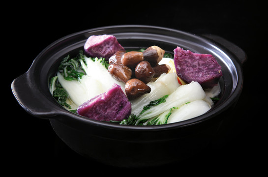 紫薯浸白菜