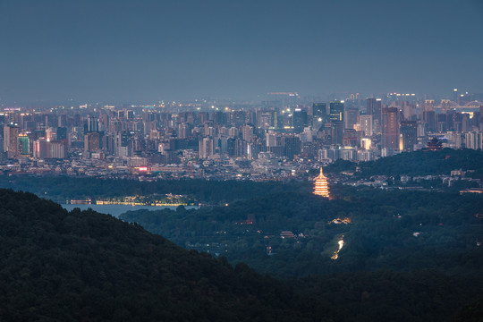 杭州西湖夜景