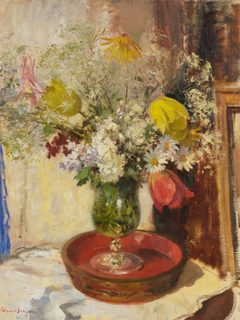 爱德华·西戈花瓶中的花朵