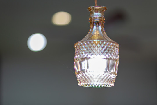 酒瓶形玻璃灯罩