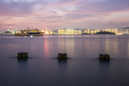 厦门海湾夜景