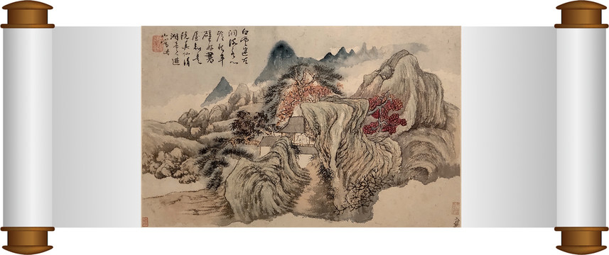 石涛清代山水花卉国画