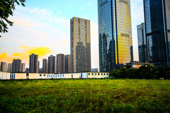 杭州萧山区建筑背景